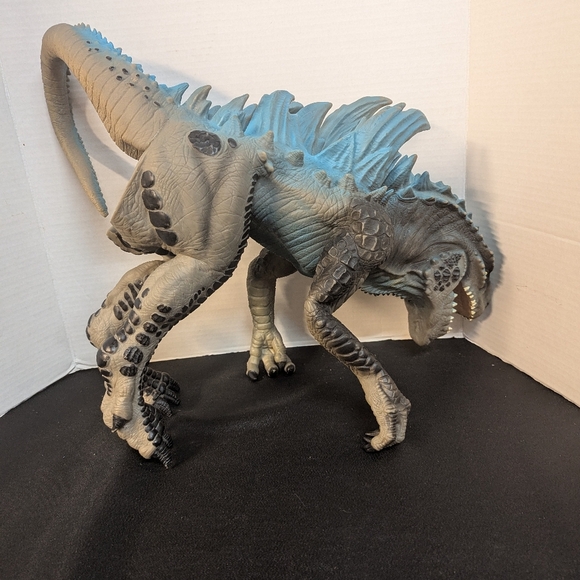 1998 Toho Blue GODZILLA Full Body Rubber Hand Puppet Resaurus 21 Inches Long - Picture 7 of 12